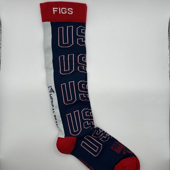 Figs Accessories - 1 Pair FIGS Compression USA Socks Size Small